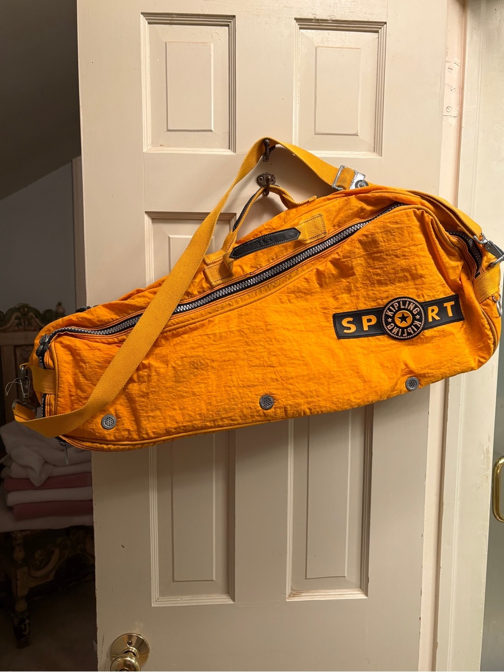 Kipling Yellow/Orange Sport Tennis Bag